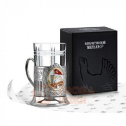 Набор для чая "Морфлот" никел. с поз. с эм. в коробке Кольчугино \ НБ03337
