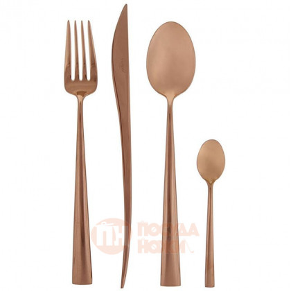 Набор столовых приборов Cutipol Duna Copper Bright на 6 персон 24 пр. \ DU.006.B