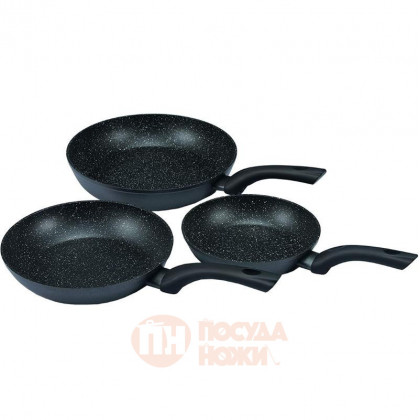 Набор из 3-х алюминиевых сковород с антипригарным покрытием BEKA Kitchen Fun Rock \ 13955974