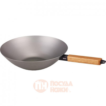 Стальная сковорода-вок с деревянной ручкой 31 см BEKA Nomad \ 13970314
