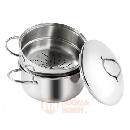 Пароварка с крышкой Vapor Set Inox  4.5л 24 см  Barazzoni \ 475053524