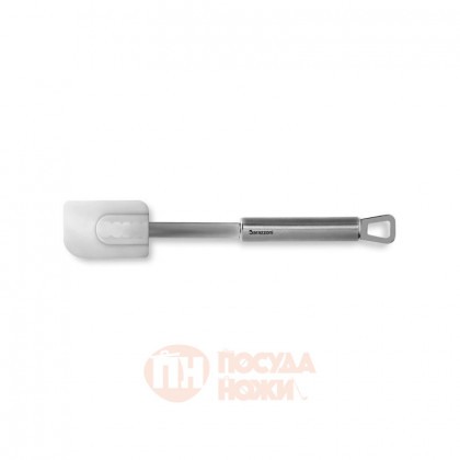 Силиконовая лопатка  с ручкой из нержавеющей стали 28 см  Barazzoni \ 8640015500