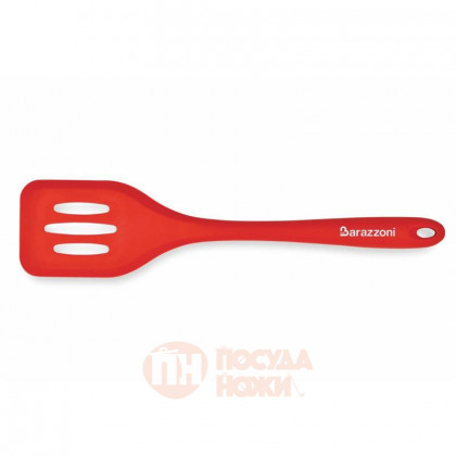 Силиконовая лопатка с прорезями Silicone New 29.5 см красный Barazzoni \ 8011061530