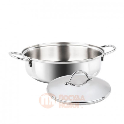 Сотейник с крышкой из нержавеющей стали 266104022/к, 2.2 22 см  Barazzoni \ 266104022/к