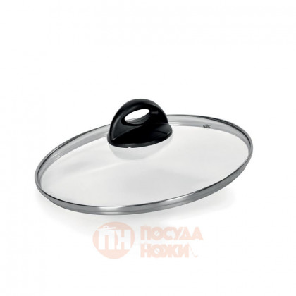 Стеклянная крышка с пластиковой ручкой 20 см прозрачный/черный Barazzoni \ 84913502003