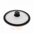 Стеклянная крышка с силиконовым ободом Silicone 20 см прозрачный/черный Barazzoni \ 849134020