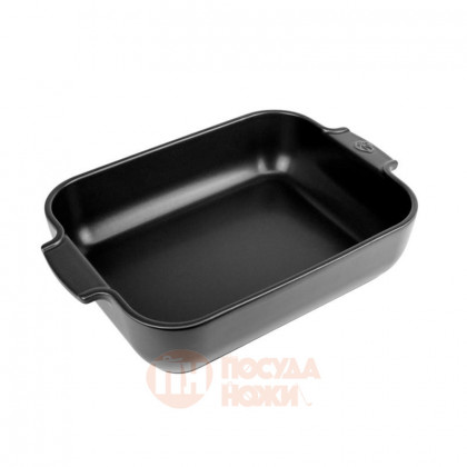 Керамическая прямоугольная форма для запекания Satin Black  25 х 15.5 1.4 л черный Peugeot \ 61517