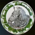 Taitu Фарфоровая десертная тарелка Zebra 22 см Wild Spirit (12-1-1-D)