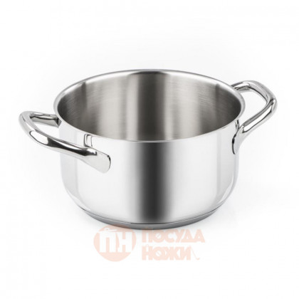 Кастрюля с крышкой из нержавеющей стали 2.1л 18 см Chef line Barazzoni \ 163602018