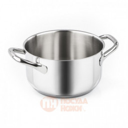 Кастрюля с крышкой из нержавеющей стали 2.1л 18 см Chef line Barazzoni \ 163602018