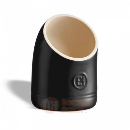 Солонка Emile Henry Natural Chic 580 мл, черный трюфель, керамика, 15.5 см \ 710202
