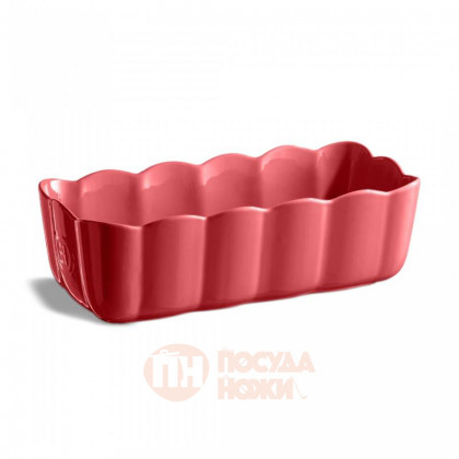 Форма для выпечки Emile Henry Madlen прямоугольная 28.5x13 см, розовый, керамика \ 476353