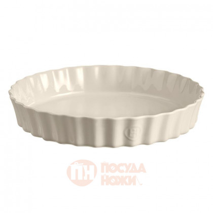 Форма для выпечки Emile Henry Киш 32 см, крем, керамика \ 026032