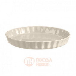 Форма Низкий Киш Emile Henry 29 см, крем, керамика \ 026031