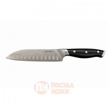 Нож сантоку Tartar, лезвие 15,5 см OKROSHKA \ OK913SP-SN
