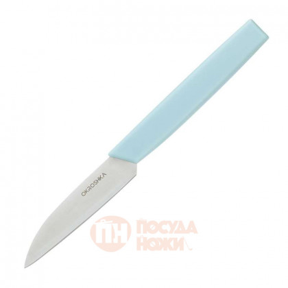 Нож для овощей OKROSHKA САЛАТ, лезвие 8 см, голубая ручка  \ OK225P-BL-VG