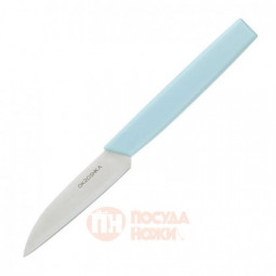 Нож для овощей OKROSHKA САЛАТ, лезвие 8 см, голубая ручка  \ OK225P-BL-VG