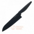 Нож сантоку OKROSHKA КРУТОН, черное лезвие, 18,7 см  \ OK912P-B-SN