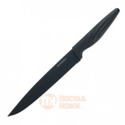 Нож филейный OKROSHKA КРУТОН,черное лезвие,19,8 см  \ OK912P-B-FL