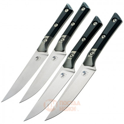 Набор ножей Microtech Steak 4 Piece Set Black черный \ 3600B-10SETBK