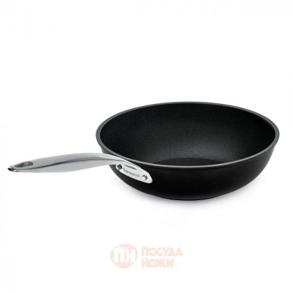 Сковорода WOK Barazzoni Black Titan Pro алюминиевая 3,7 л, диаметр 28 см \ 85565612898
